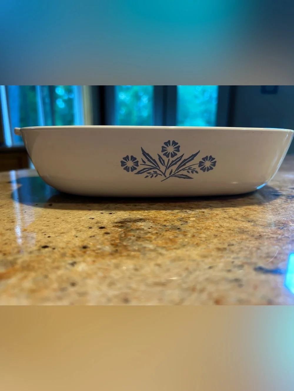 Corningware P-10-B 10” Pyroceram Vintage Cornflower Blue Baking Dish Rounded